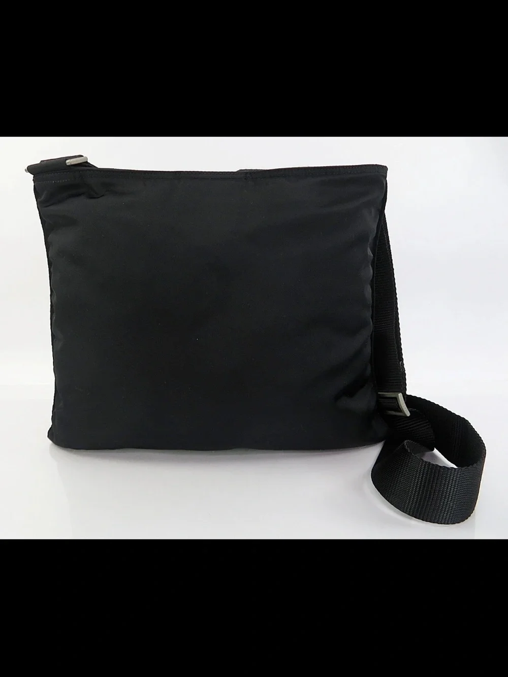 Prada Black Nylon Messenger Shoulder Bag